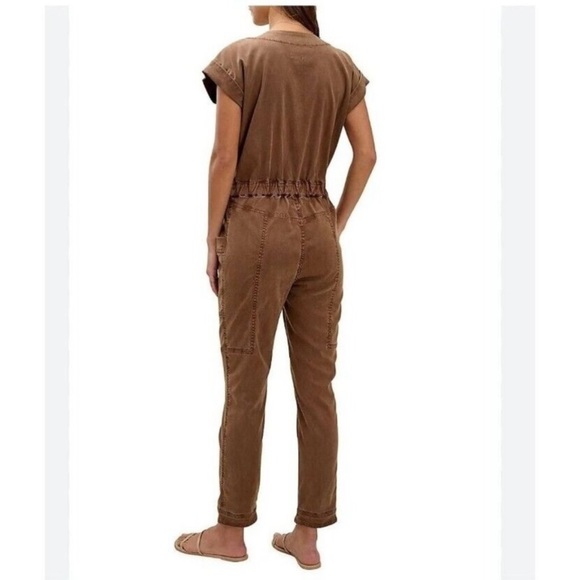 MARY LAWLESS LEE X SPLENDID utility jumpsuit | brown | Small | NWT | RUNS LARGE - Picture 2 of 9